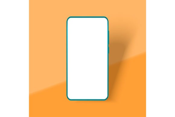 3D Smartphone with Empty Screen Concept