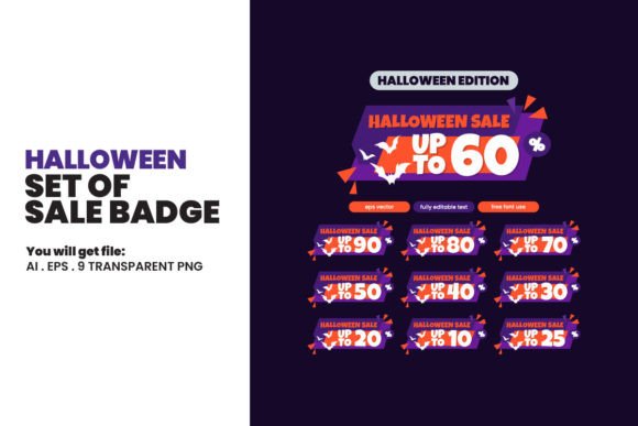 Halloween Sale Badge with Percentage: Elevate Your Seasonal Marketing