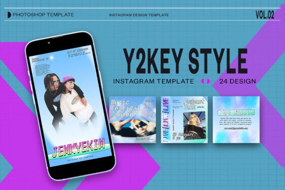 Strategic Visual Identity: Leveraging the Y2KEY Style Instagram Template PSD for Consistent Branding