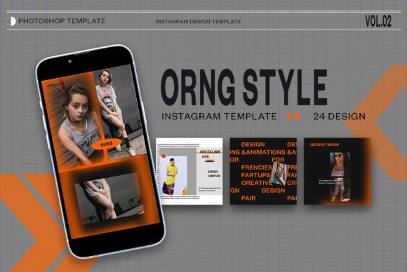 Streamlining Social Media Design with the ORNG Style Instagram Template PSD