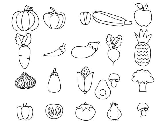Unlocking Creativity with the Vegetable Collection Hand Drawn Bundle